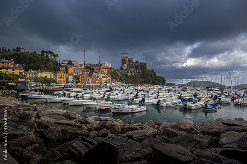 Lerici harbour in a cloudly and windy day