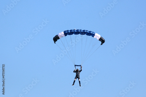  Skydiver in a blue sky 