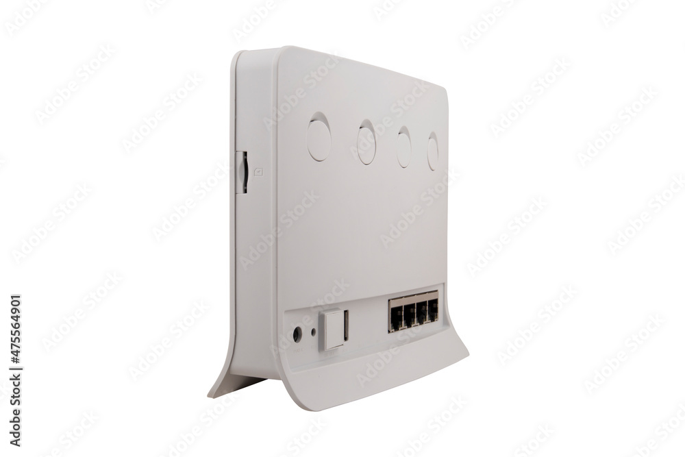 Wireless WiFi router isolated on white background Wireless WiFi router isolated on white background