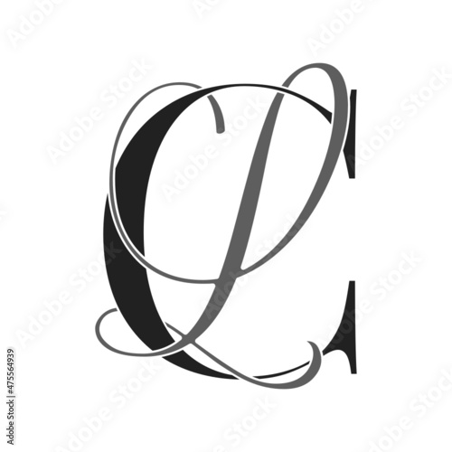 cl, lc, monogram logo. Calligraphic signature icon. Wedding Logo Monogram. modern monogram symbol. Couples logo for wedding