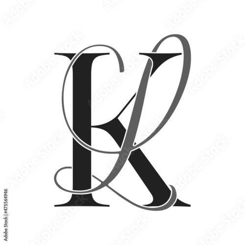 kl, lk, monogram logo. Calligraphic signature icon. Wedding Logo Monogram. modern monogram symbol. Couples logo for wedding