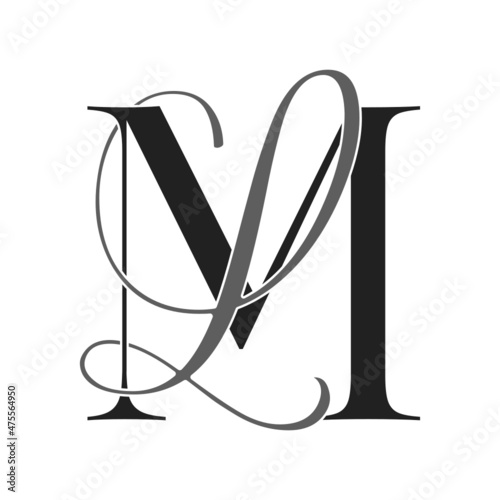 ml, lm, monogram logo. Calligraphic signature icon. Wedding Logo Monogram. modern monogram symbol. Couples logo for wedding