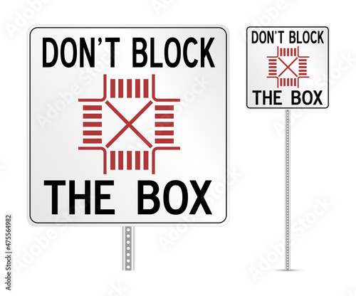 Don't block the box - traffic sign vector
