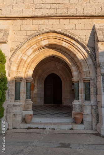 Arched entrance to the courtyard of Saint George's Cathedral in Jerusalem Israel  © Barbara