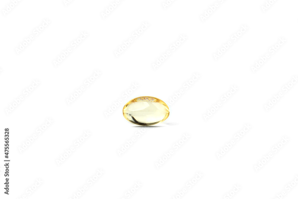 Vitamin D capsules isolated on white background. Vitamin D capsules isolated on white background.