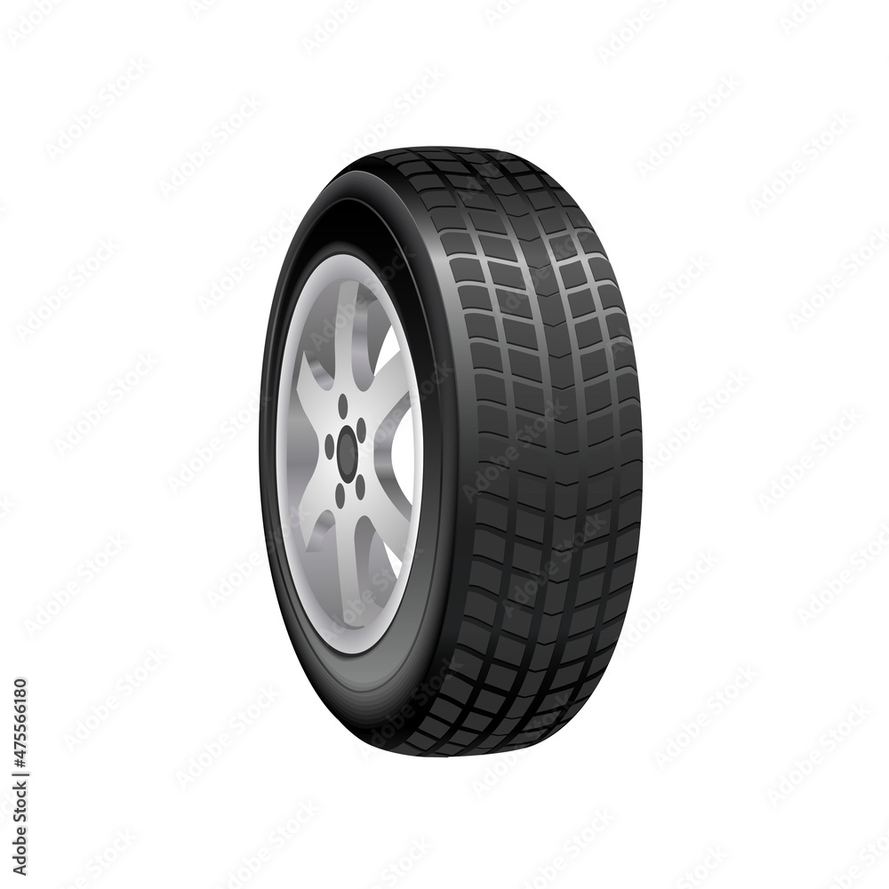 Car wheel vector illustration isolated