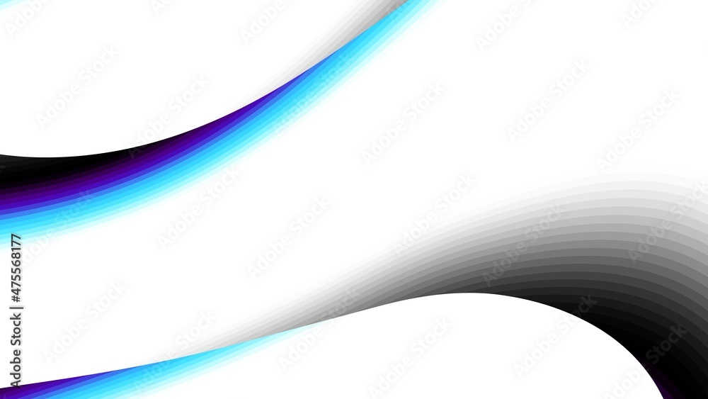 Obraz premium Abstract digital art fractal pattern. Expressive shapes on white background. Aspect ratio 16 : 9