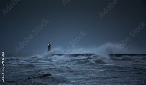 Photos The gale force winds from Storm Arwen cause giant waves to batter the lighthouse