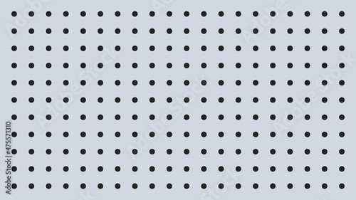 Peg board perforated texture with round holes. For tools on the wall. Pattern vector illustration. photo