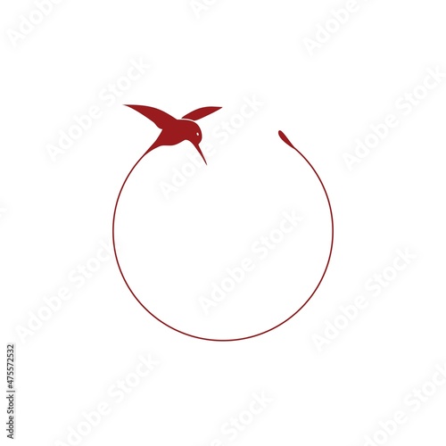 Hummingbird vector logo design. Bird vector logo design.