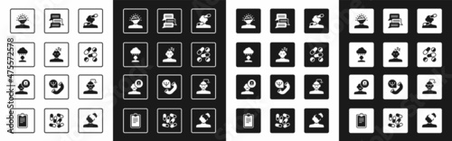 Set Sedative pills, Dreams, Depression and frustration, Concussion, headache, Medicine or tablet, Online psychological counseling, and Male doctor icon. Vector