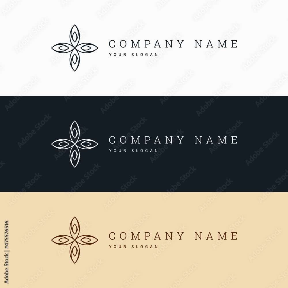 minimal elegant multipurpose horizontal logo template and line art symbol and icon