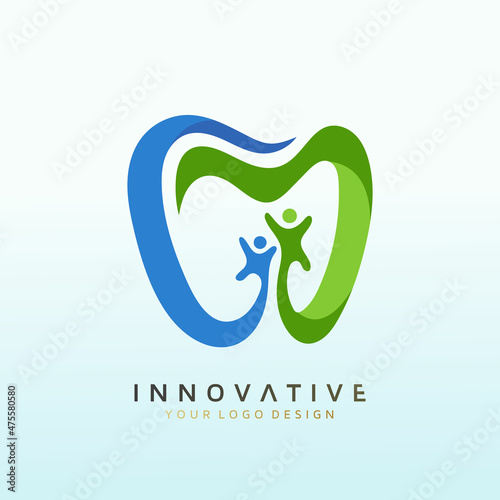 Modern and Fun Kids Dental Office Logo