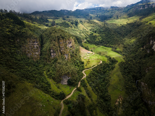 Pacho / Cundinamarca / Colombia
In the path of Canada, the Chorro de Virginia is located, which is imposed with a fall of approximately 500m, feeds the Ríonegro and supplies the town's aqueduct photo