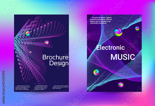 Minimum coverage of a vector. Cover design. Set of modern abstract musical backgrounds. Sound flyer for creating a fashionable cover, banner, poster, booklet...