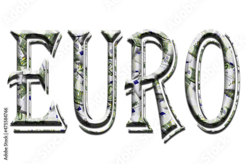 Euro sign of european currency. Background.