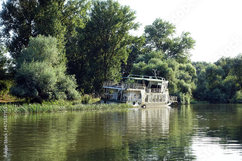 Water channel in Danube Delta, Sulina, Romania photo