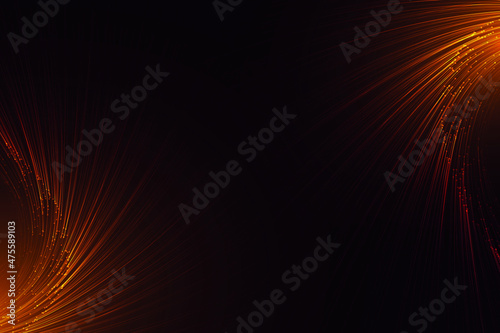 flowing digital particle lines technology background vectoral illustration