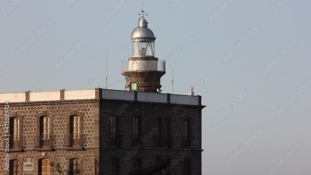 Lighthouse in the city of Melilla in Spain Lighthouse in the city of Melilla in Spain