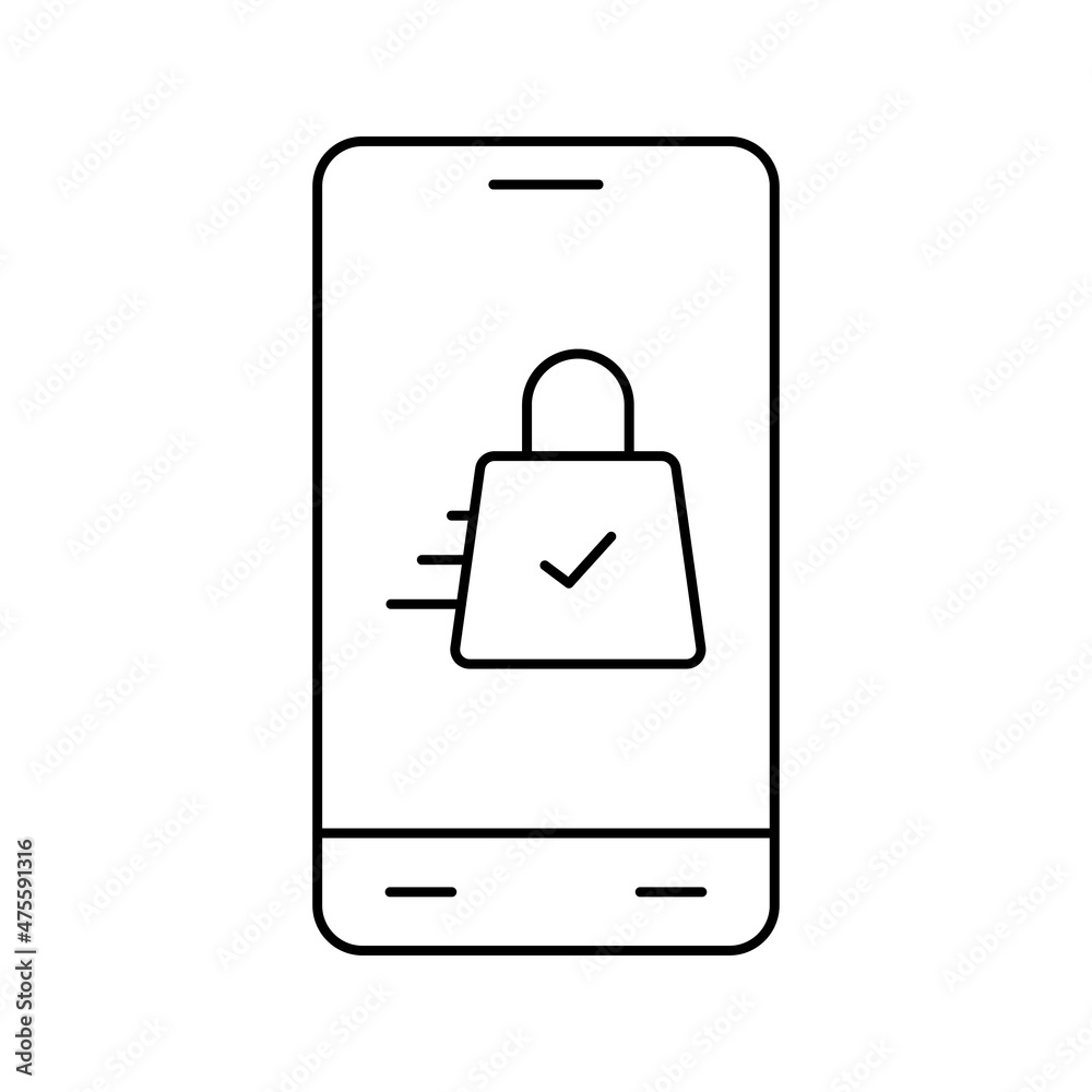 Creative mobile security lock icon Creative mobile security lock icon