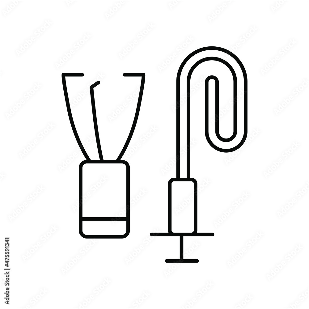 remove polyps, biopsy forceps, line icon remove polyps, biopsy forceps, line icon