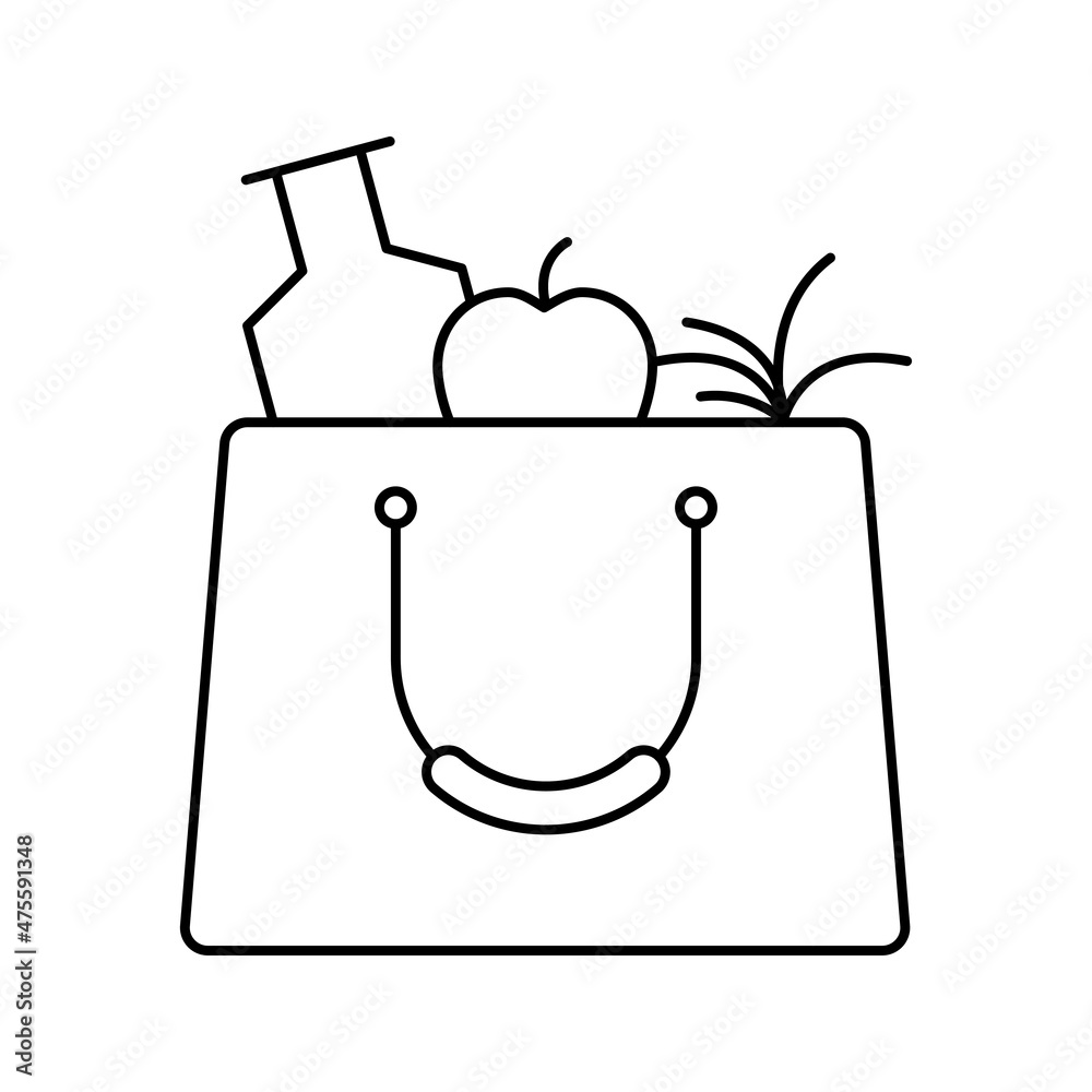 grocery food and fruits delivery icon grocery food and fruits delivery icon