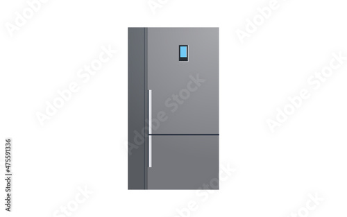 Fridge and refrigerator flat vector illustration.
