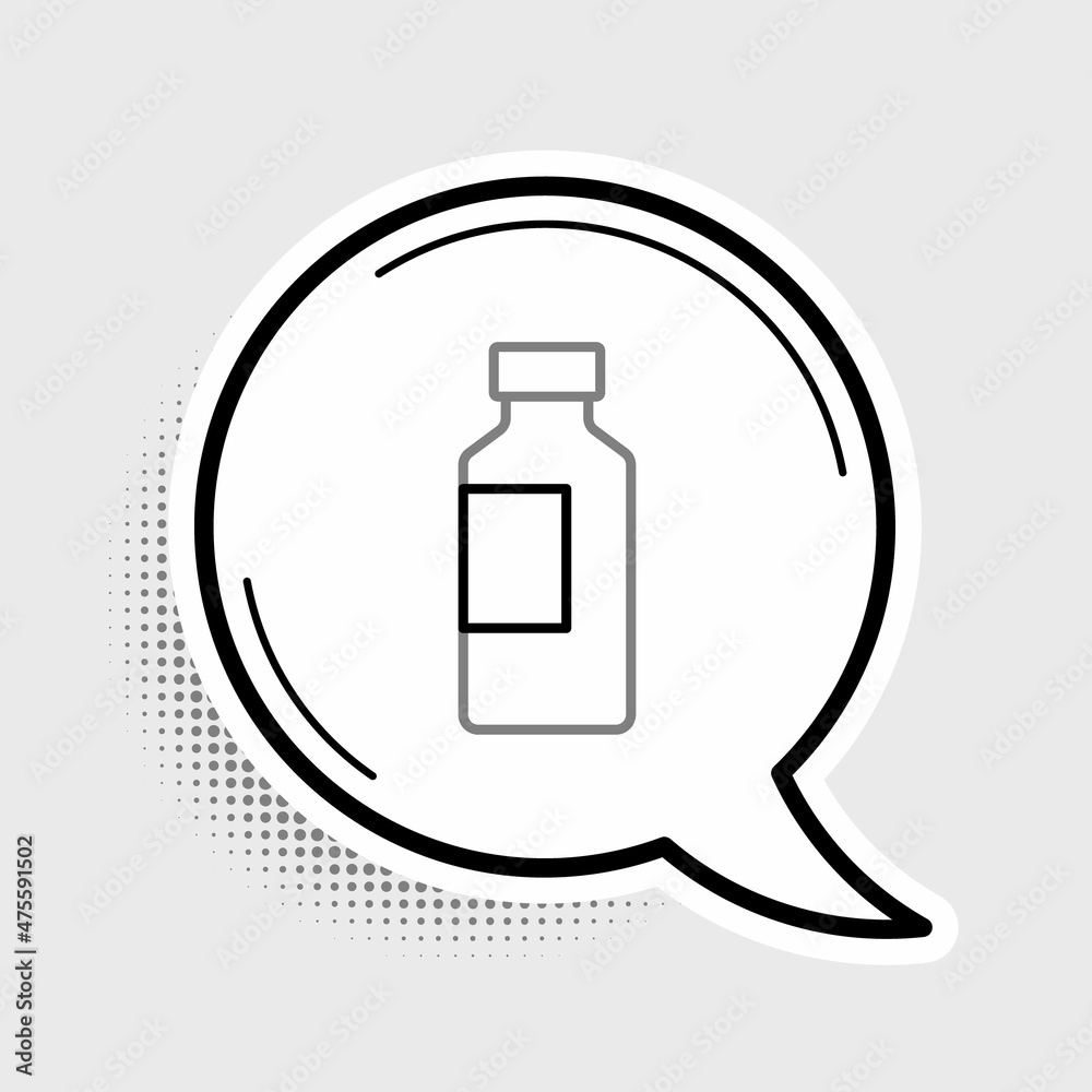 Line Bottle of water icon isolated on grey background. Soda aqua drink sign. Colorful outline concept. Vector Line Bottle of water icon isolated on grey background. Soda aqua drink sign. Colorful outline concept. Vector
