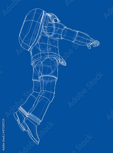 Astronaut concept. 3d illustration