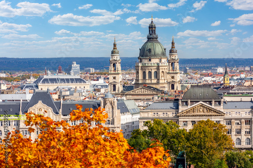 St. Stephen's basilica in autumn, Budapest, Hungary