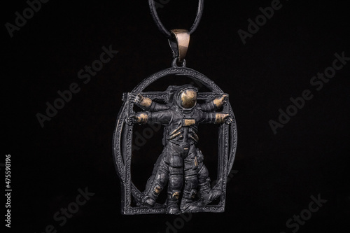 Figure of an alien astronaut on a suspension