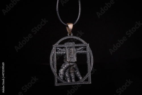 Figure of an alien astronaut on a suspension