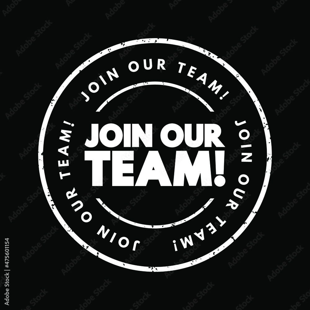 Join Our Team text stamp, concept background