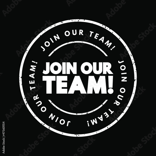 Join Our Team text stamp, concept background