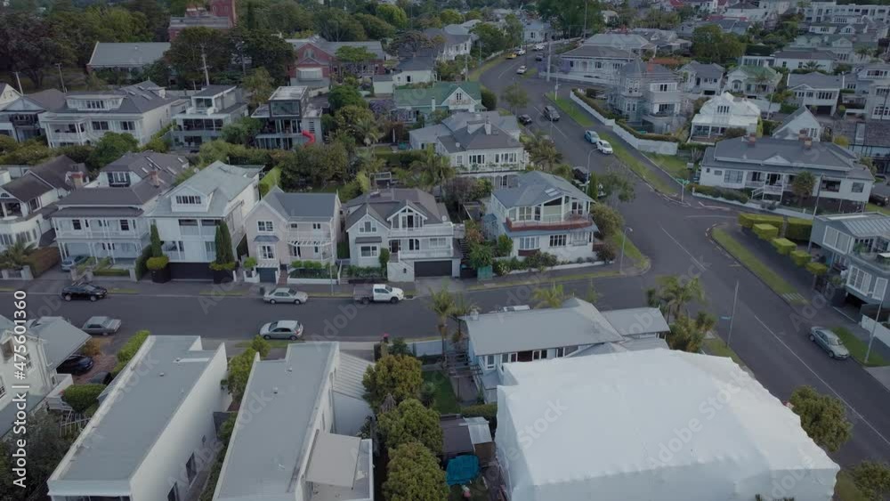 Aerial: Suburb of St Marys Bay, Auckland, New Zealand Aerial: Suburb of St Marys Bay, Auckland, New Zealand