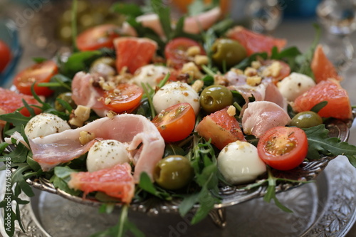 salad with olives and tomatoes