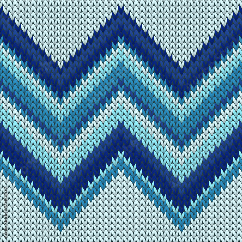 Handicraft zig zal lines knitted texture