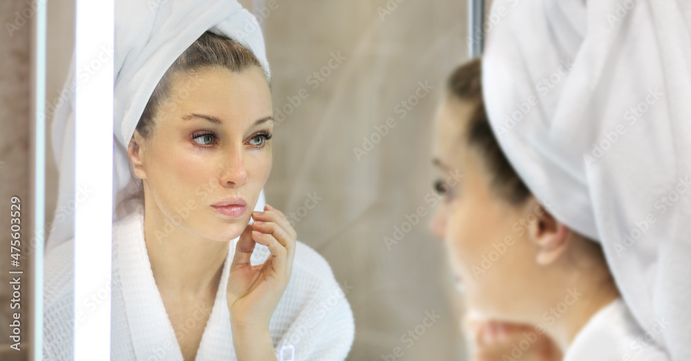 Magic anti-aging cream.Applying the cream. Magic anti-aging cream.Applying the cream.