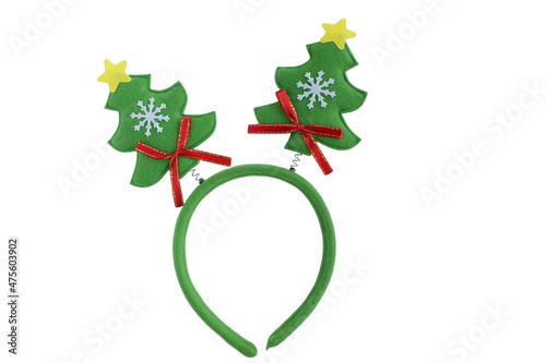 head band - felt Christmas tree, handmade