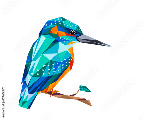 Polygonal bird illustration 