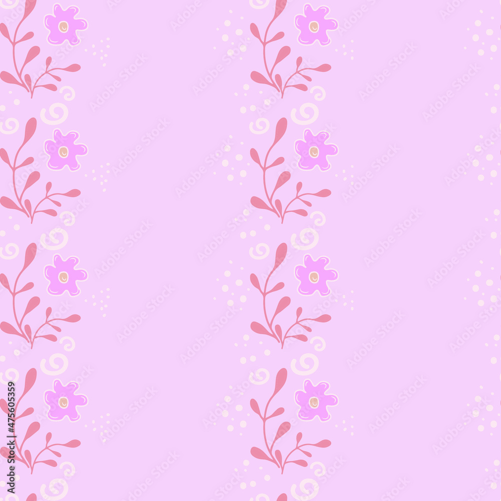 Vector design for postcard backgrounds and fabrics.Botanical Spring Design