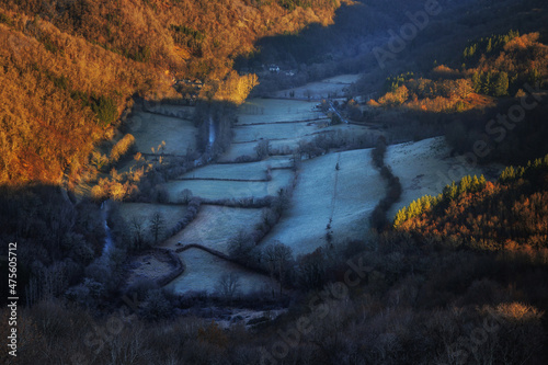 Aveyron Landscape in winter