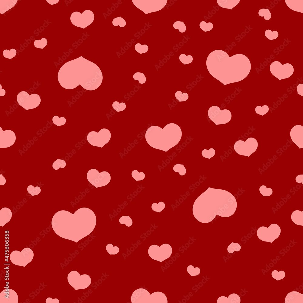 Seamless pattern with hearts. Vector