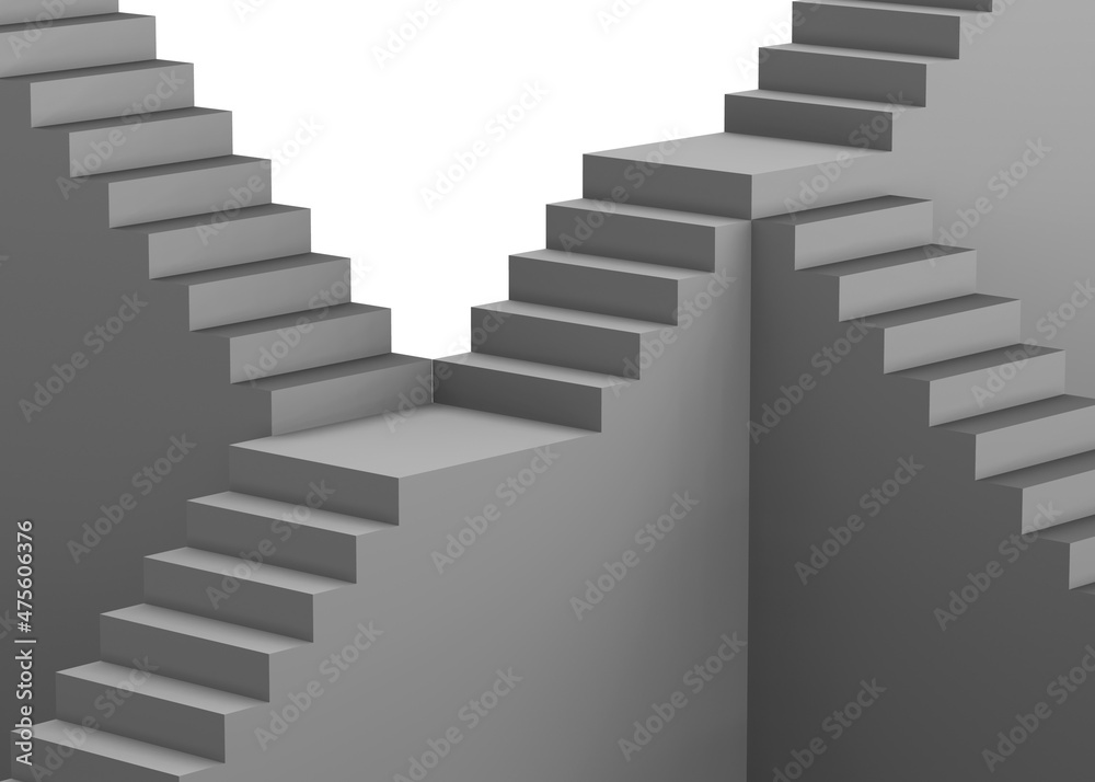 Colorful Pop art Stairs - 3D concept