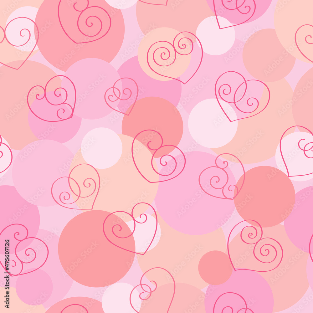 Seamless background of decorative hearts for Valentine's Day or for a wedding Seamless background of decorative hearts for Valentine's Day or for a wedding