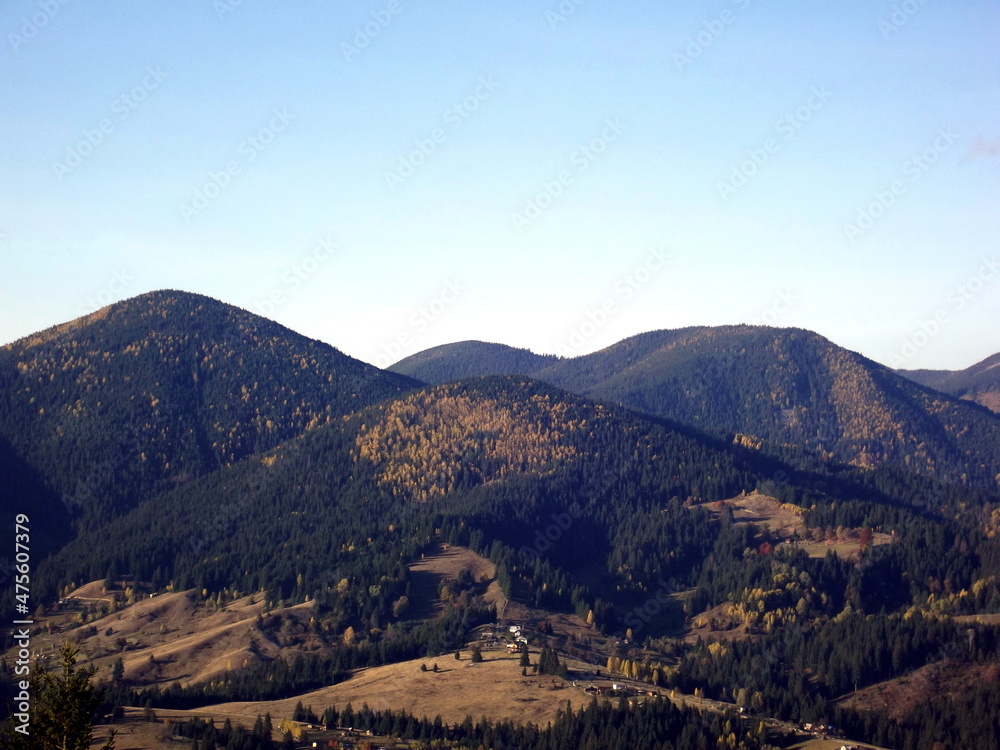 Four mountain peaks