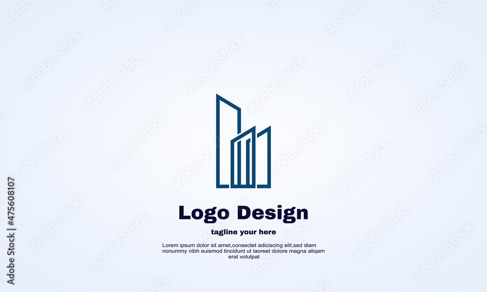 stock creative real estate logo vector
