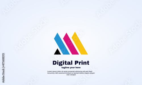 stock illustrator triangle digital print logo design vector