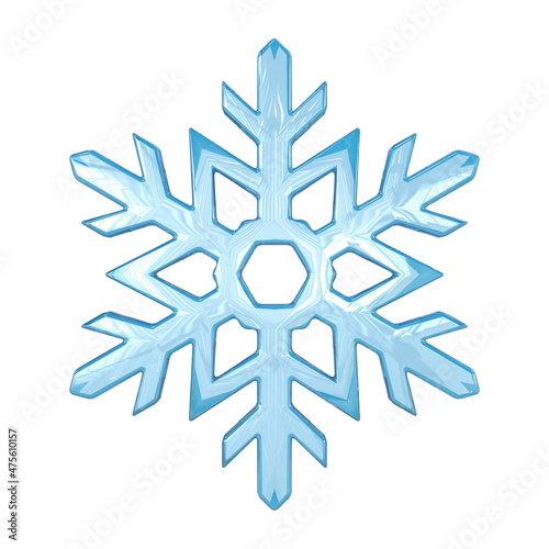 Christmas snowflake simply shape 3D