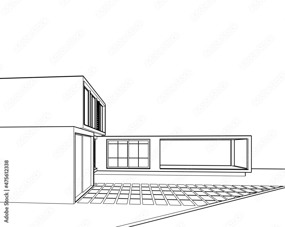 Fototapeta premium sketch of a house